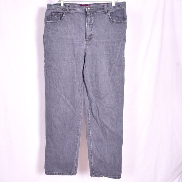 Gloria Vanderbilt Women's Gray Jeans Size 18 - Picture 1 of 7